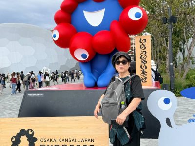 10/4のファッションショーに向けて大阪万博に下見入り♪
